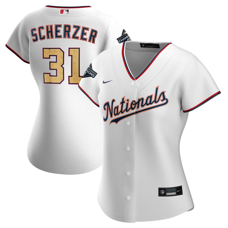 Women Nationals 31 Max Scherzer White Gold Nike 2020 Gold Program Cool Base Jersey Dzhi,We sell and wholesale Women Nationals 31 Max Scherzer White Gold Nike 2020 Gold Program Cool Base Jersey Dzhi on line form chian!